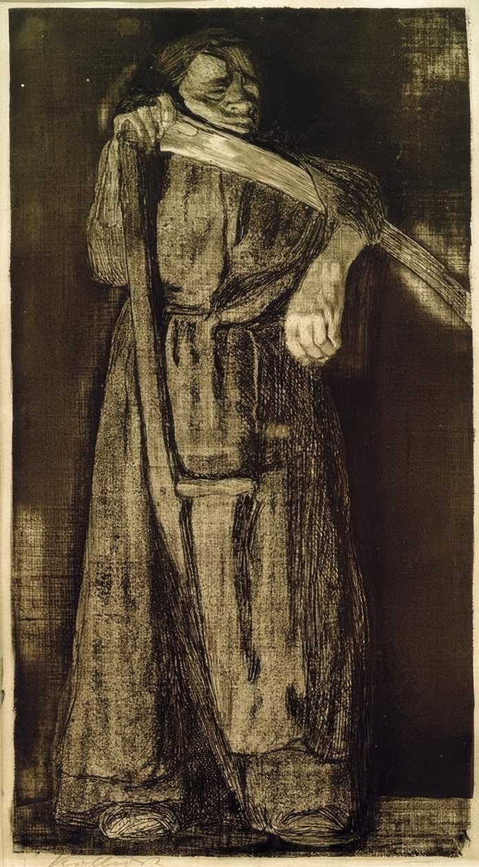 Donna con falce da Käthe Kollwitz