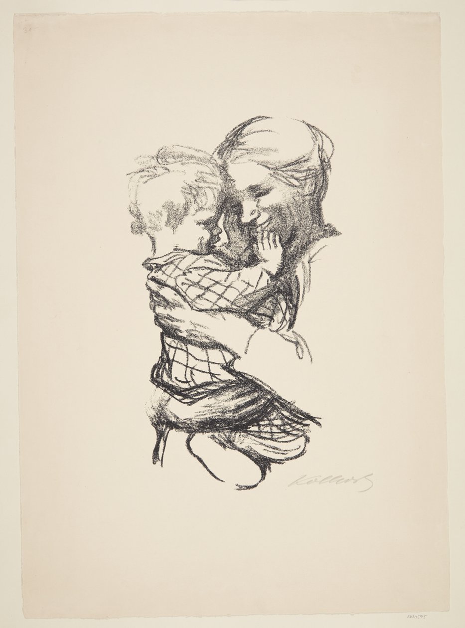 Madre con bambino in braccio da Käthe Kollwitz