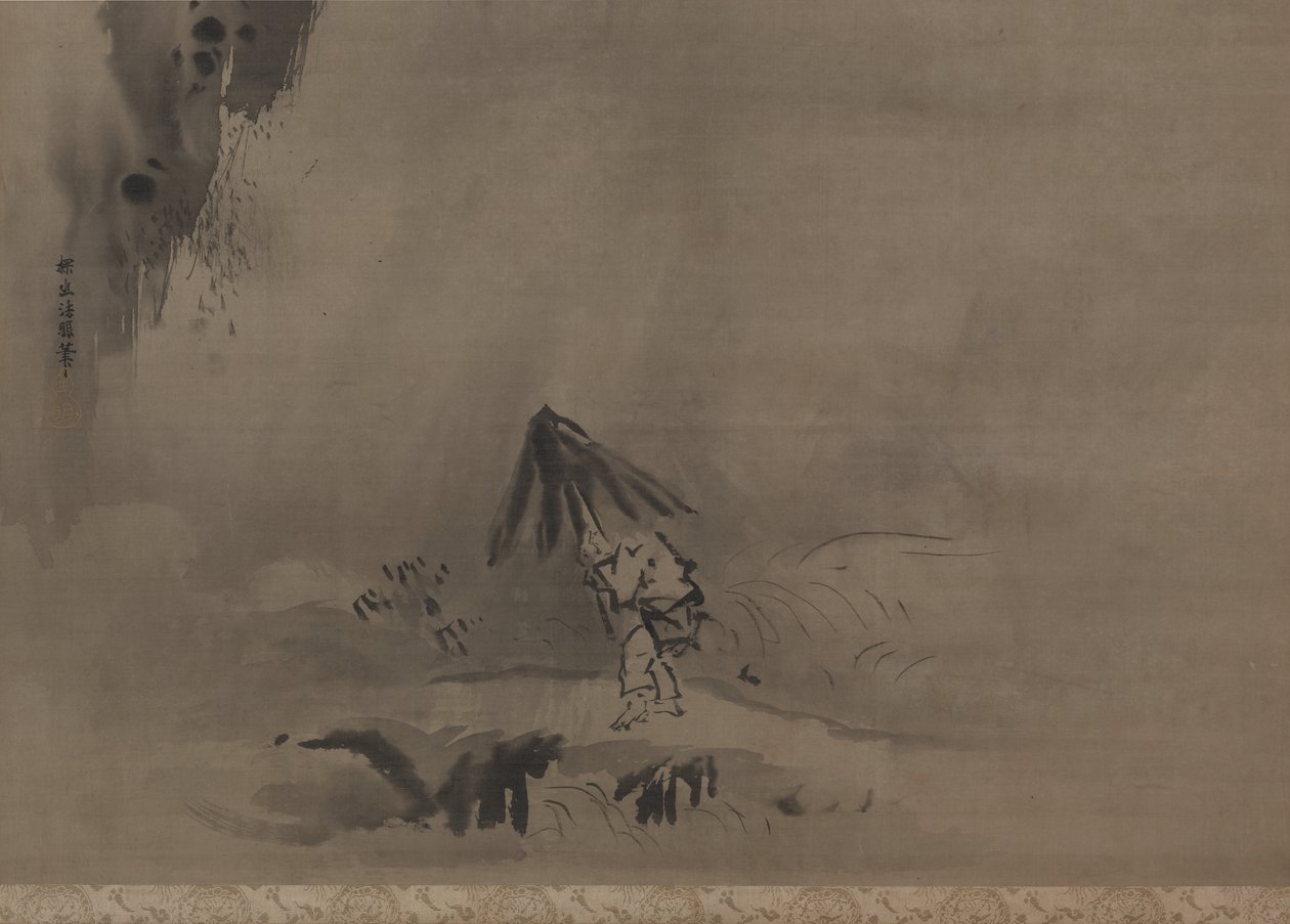 Pioggia serale da Kanō Tan’yū