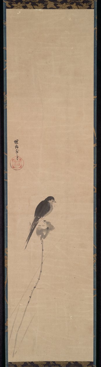 Uccello su un bocciolo di loto, 1600s da Kanō Tan’yū