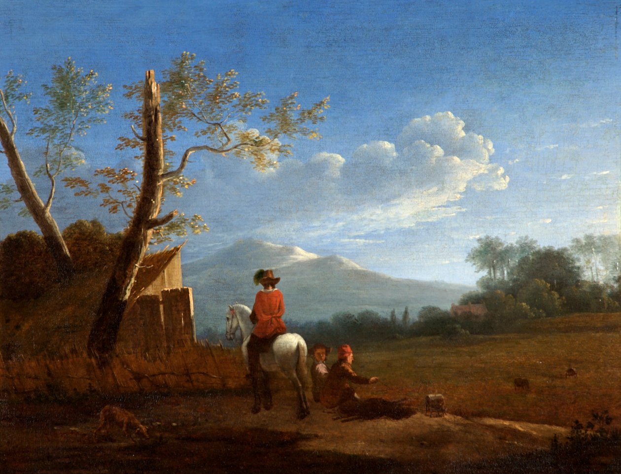 Paesaggio con cacciatori di uccelli, c.1670 da Karel Dujardin
