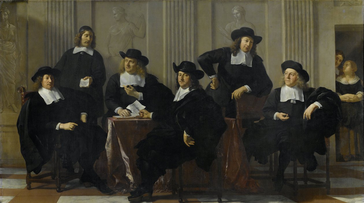 I reggenti dello Spinhuis e del Nieuwe Werkhuis, Amsterdam, 1669 da Karel Dujardin