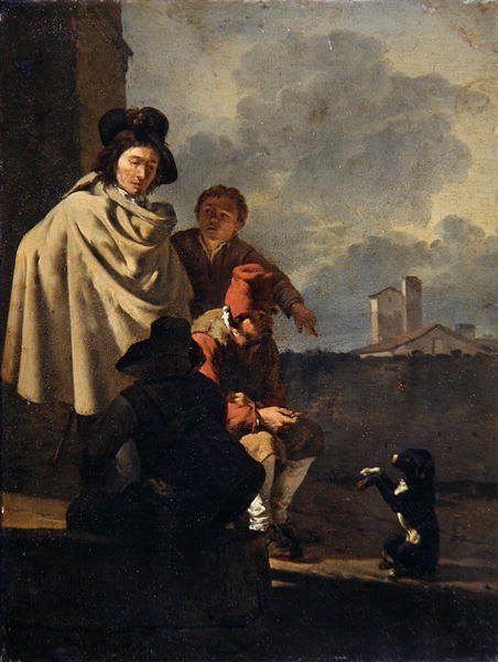 Italiani con un cane da Karel Dujardin