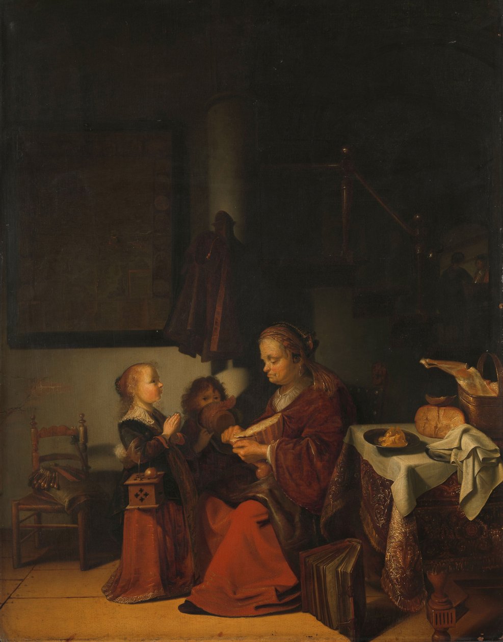 Colazione, 1640-54 da Karel Slabbaert