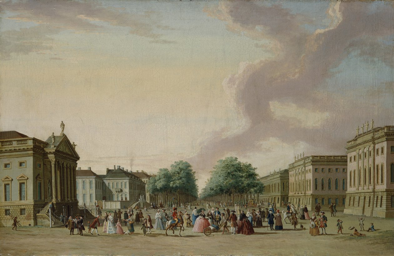 Unter den Linden, Berlino, 1770 da Karl Friedrich Fechhelm