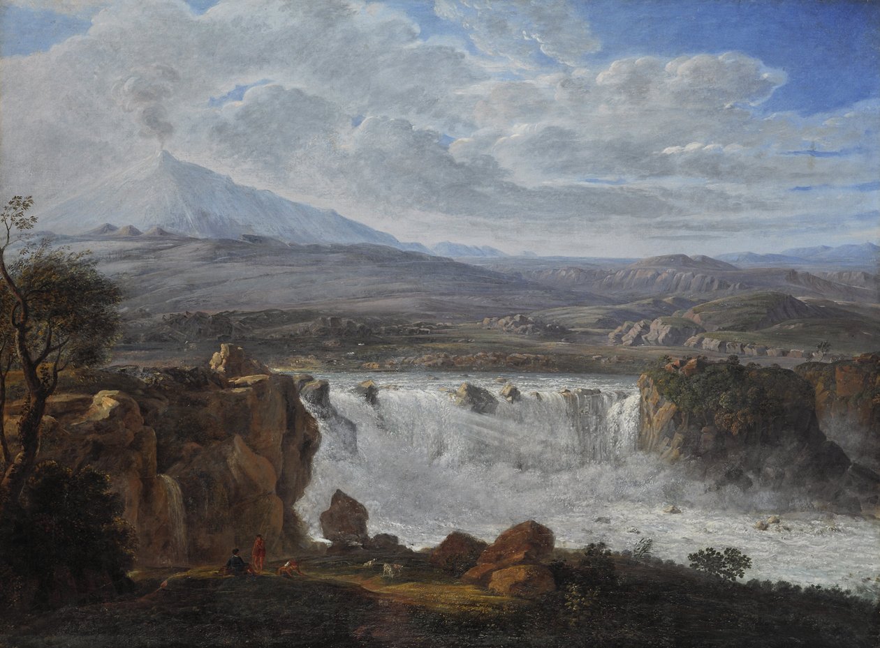La cascata Caracci vicino ad Aderno ai piedi del Monte Etna da Karl Gothard Grass