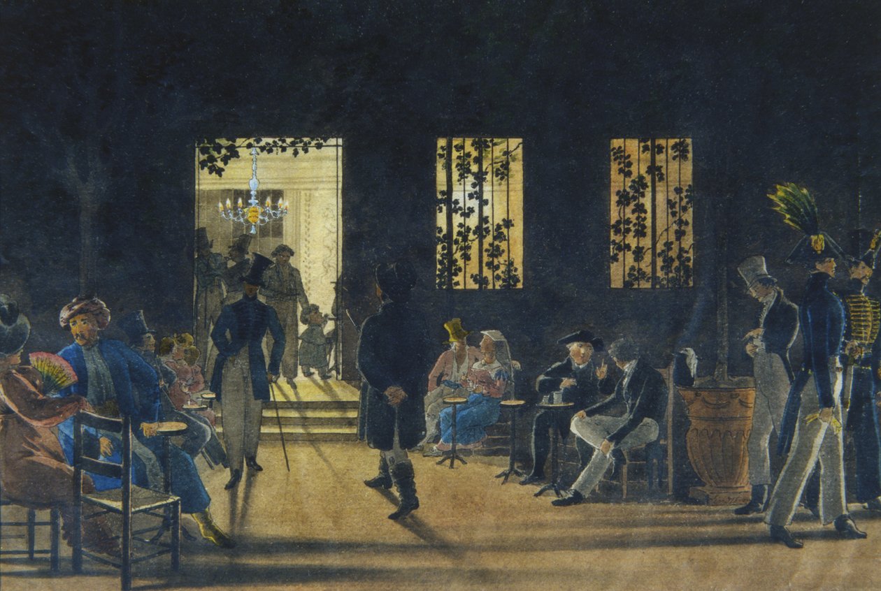 Sala Boscareccia del Caffè Nuovo, Palazzo Ruspoli, Roma, 1827 da Karl Johan Lindstrom