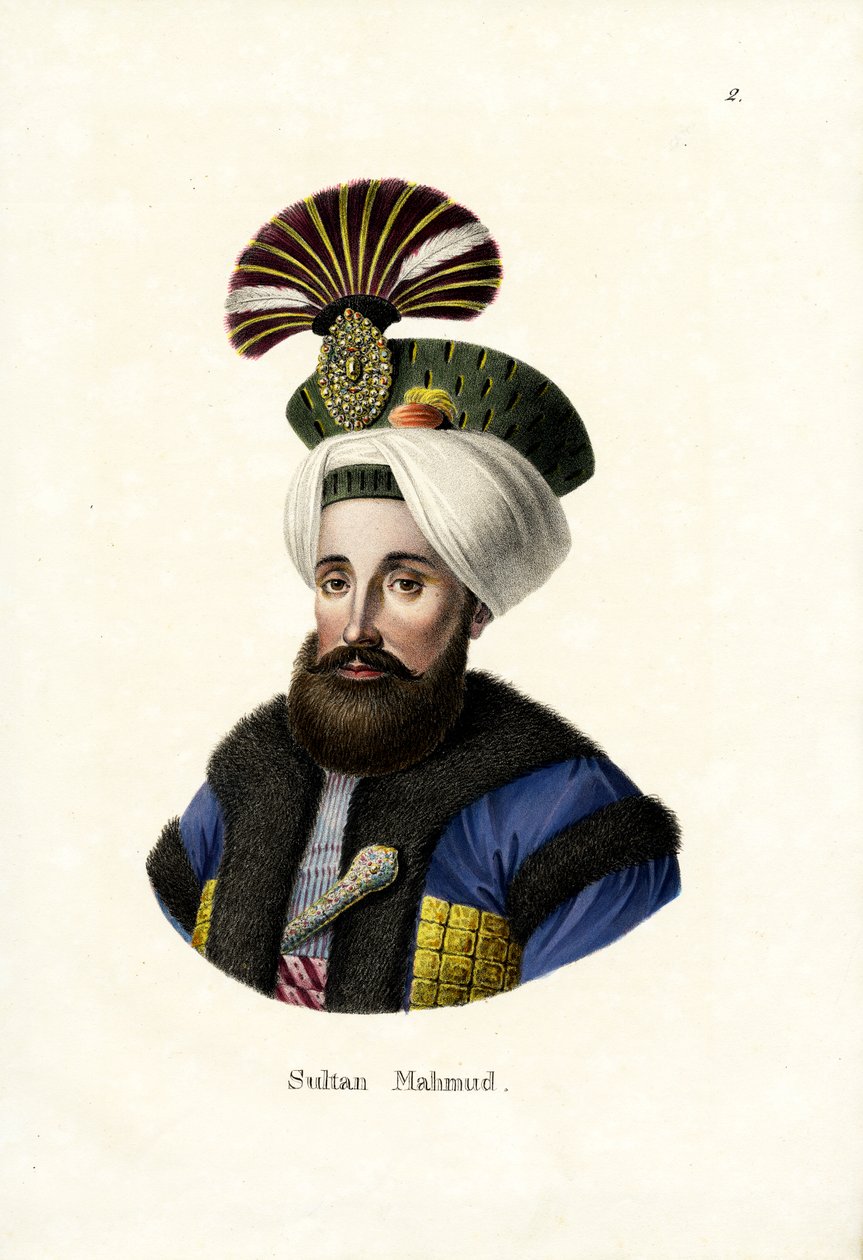 Sultano Mahmud II (1784-1839), 1824 da Karl Joseph Brodtmann