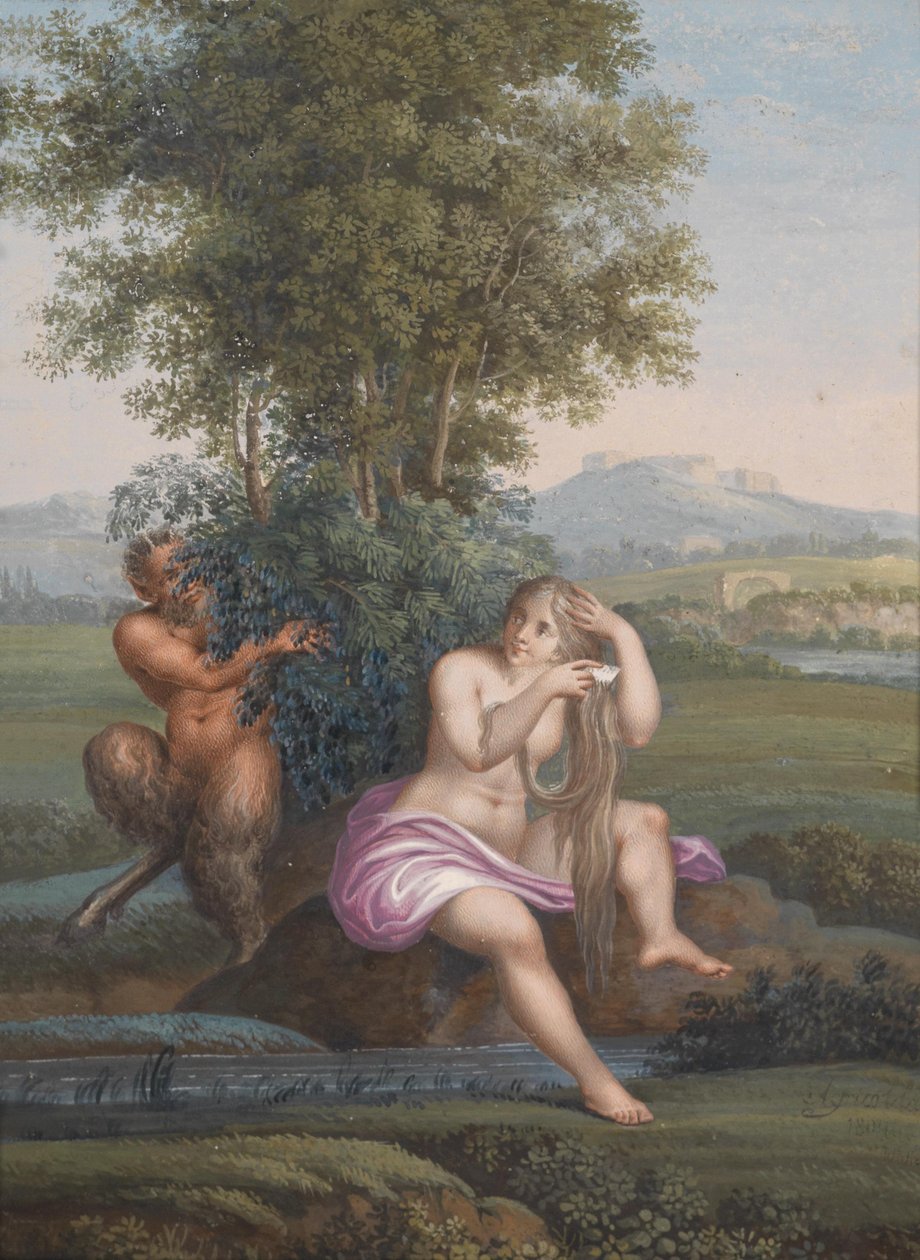 Ninfa di ruscello e fauno da Karl Agricola