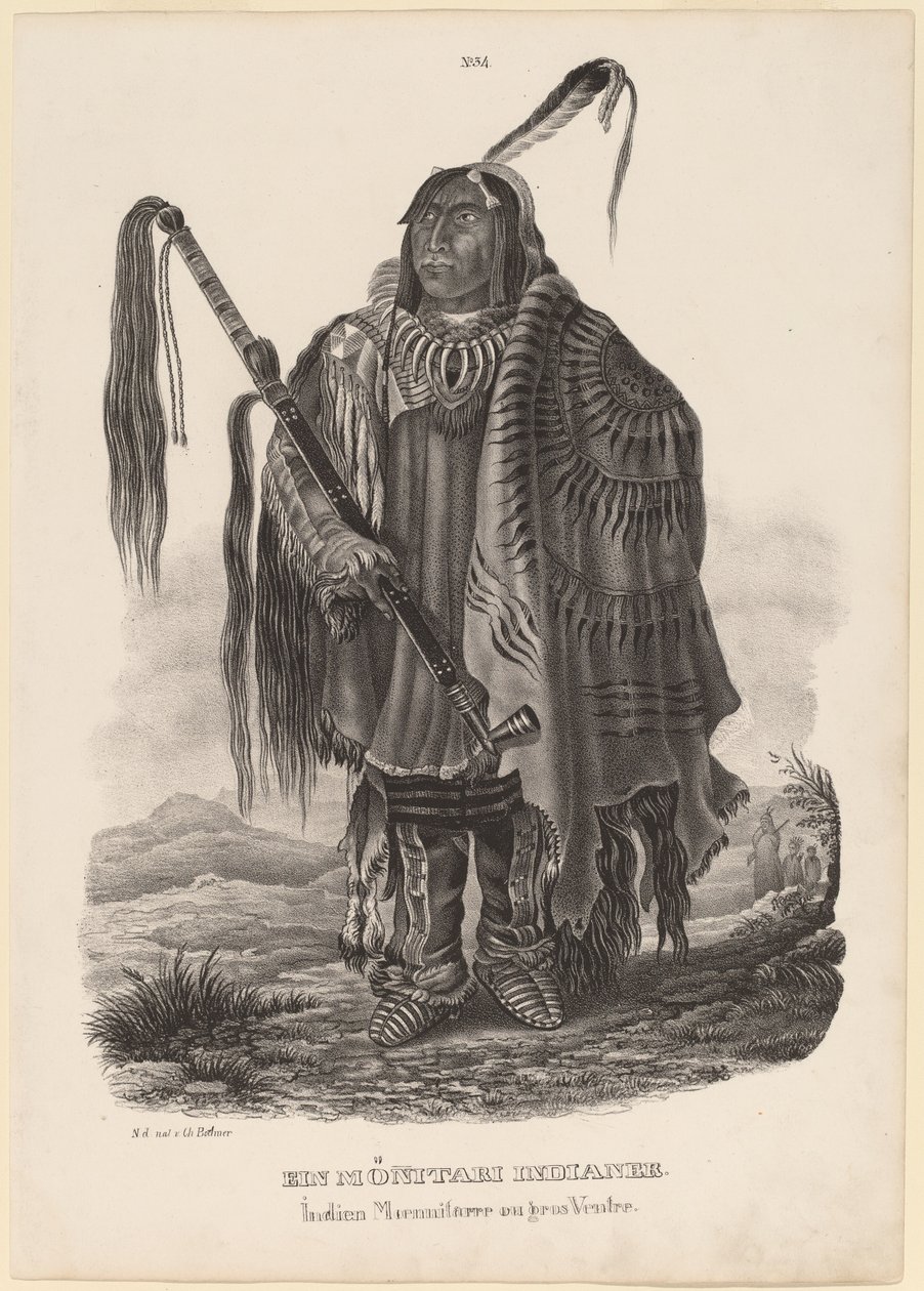 Un indiano Monitari da Karl Bodmer