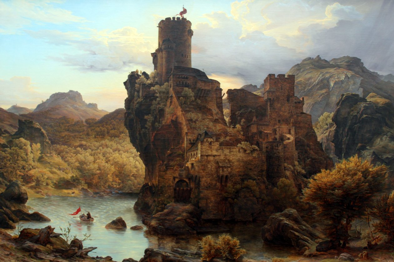 Castello di cavalieri - Castello di roccia da Carl Friedrich Lessing
