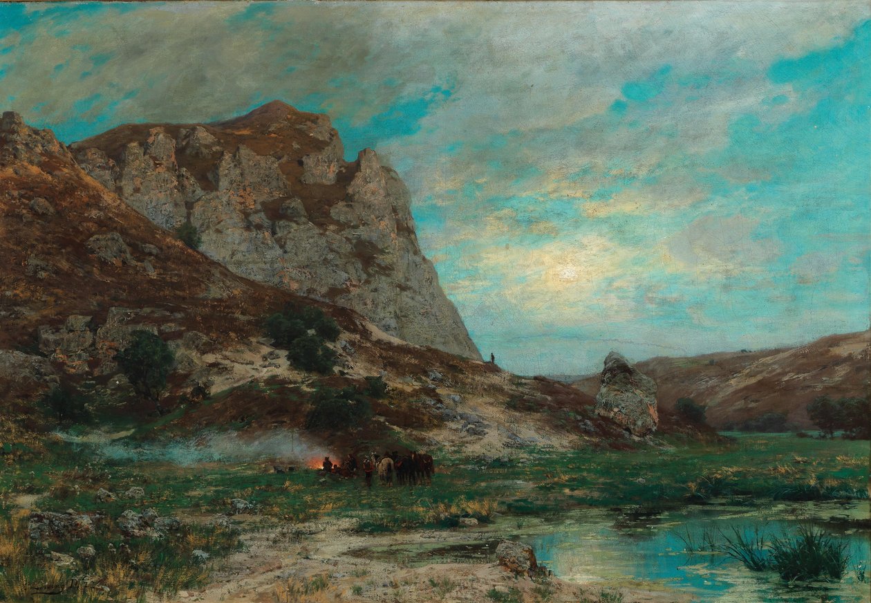 Soldati a riposo da Carl Friedrich Lessing