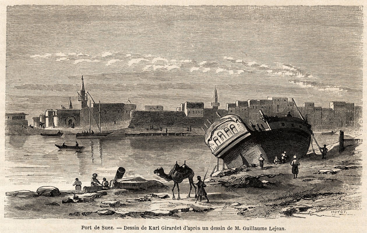 Il porto di Suez da Karl Girardet