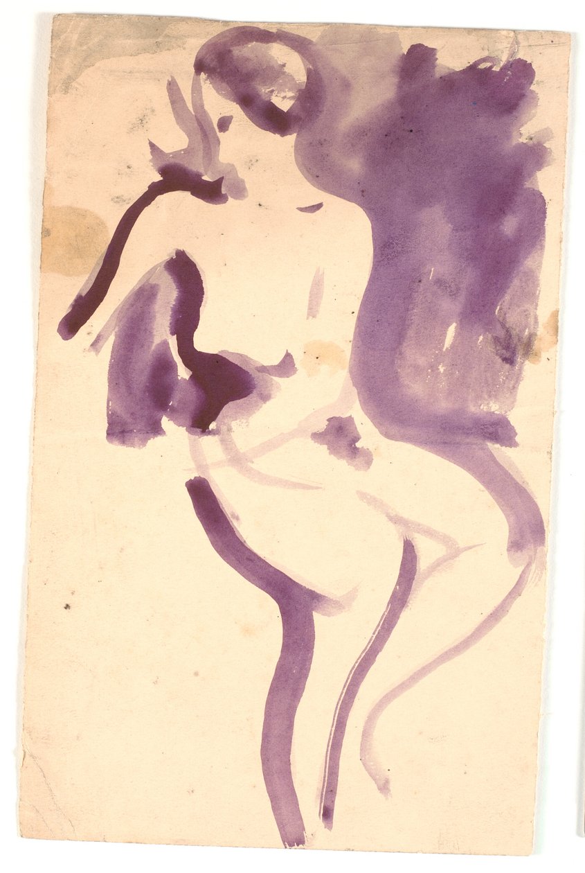 Modello femminile nudo seduto da Karl Isakson