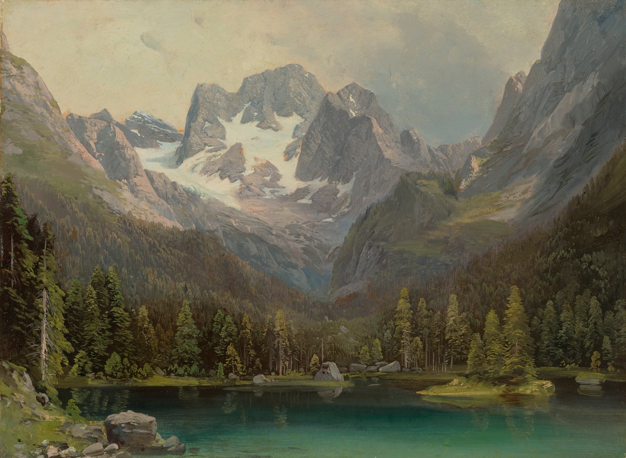 Lago Gosau anteriore con Dachstein da Karl Millner