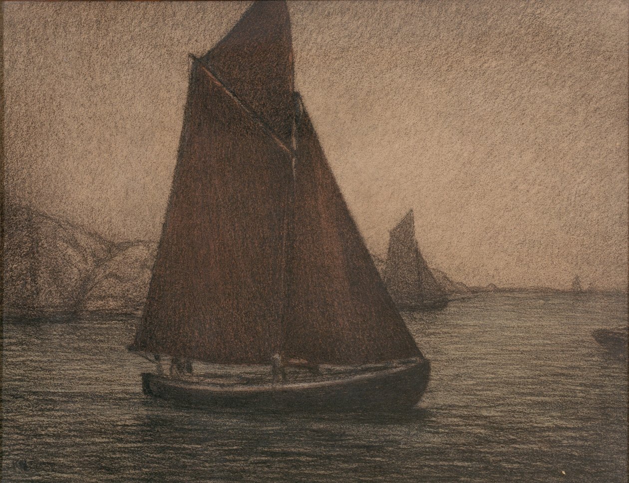 Barche da pesca a rete da Karl Nordström
