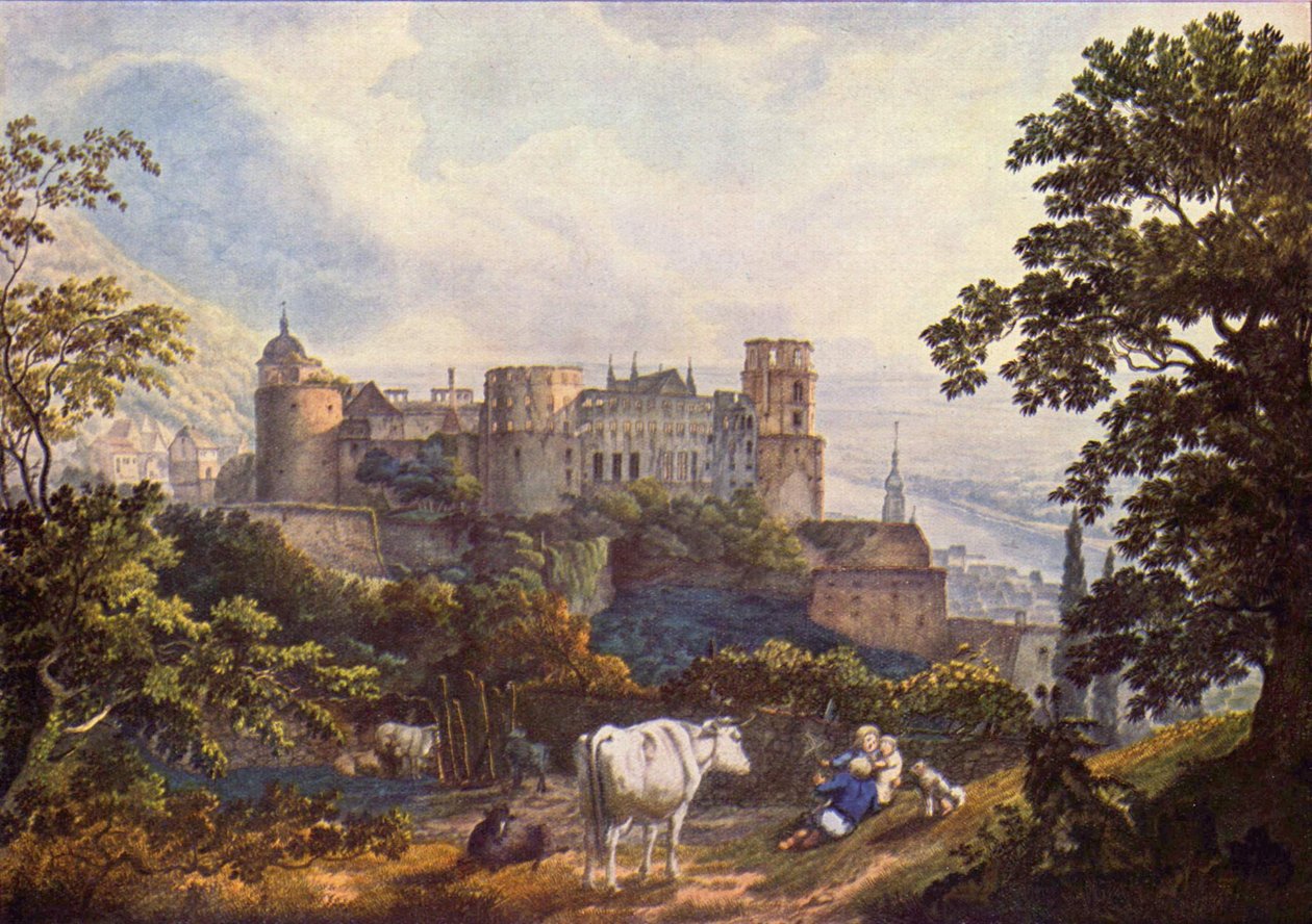 Tedesco: Castello di Heidelberg Castello di Heidelberg da Karl Philipp Fohr