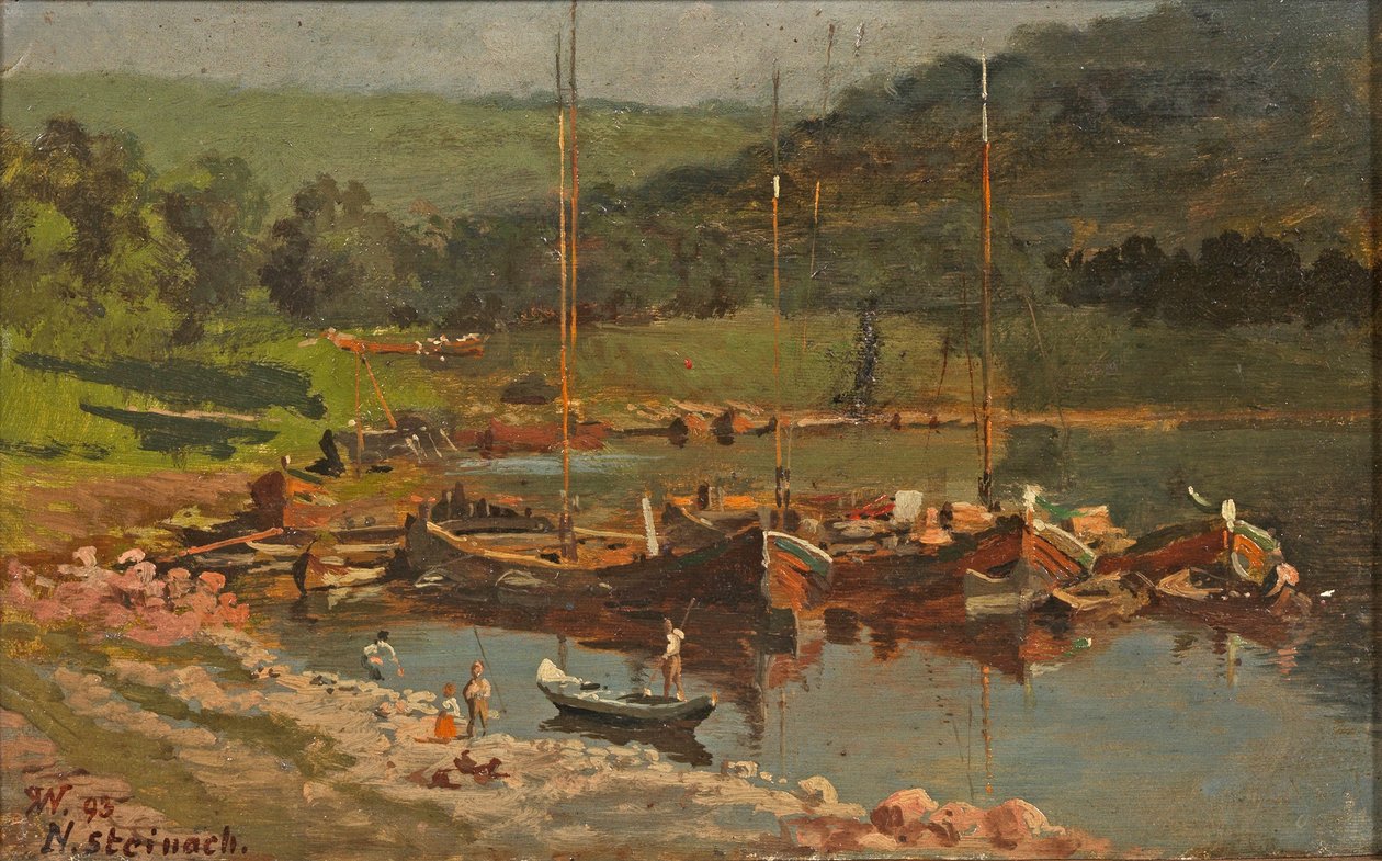 Karl Weysser - Navi a Neckarsteinach, 1893 da Karl Weysser