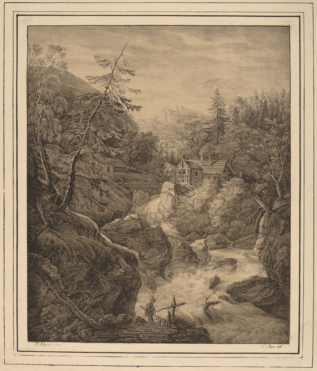 Cascata, 1820s da Kaspar Auer