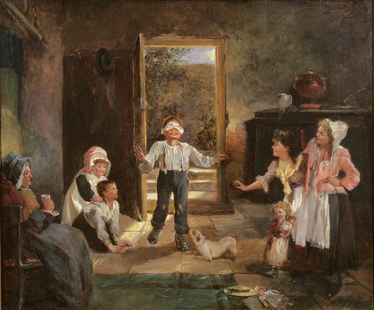 Bambini che giocano a mosca cieca da Kate Gray