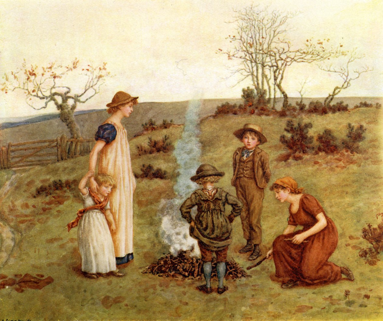 Il fuoco di bastoni di Kate Greenaway da Kate Greenaway