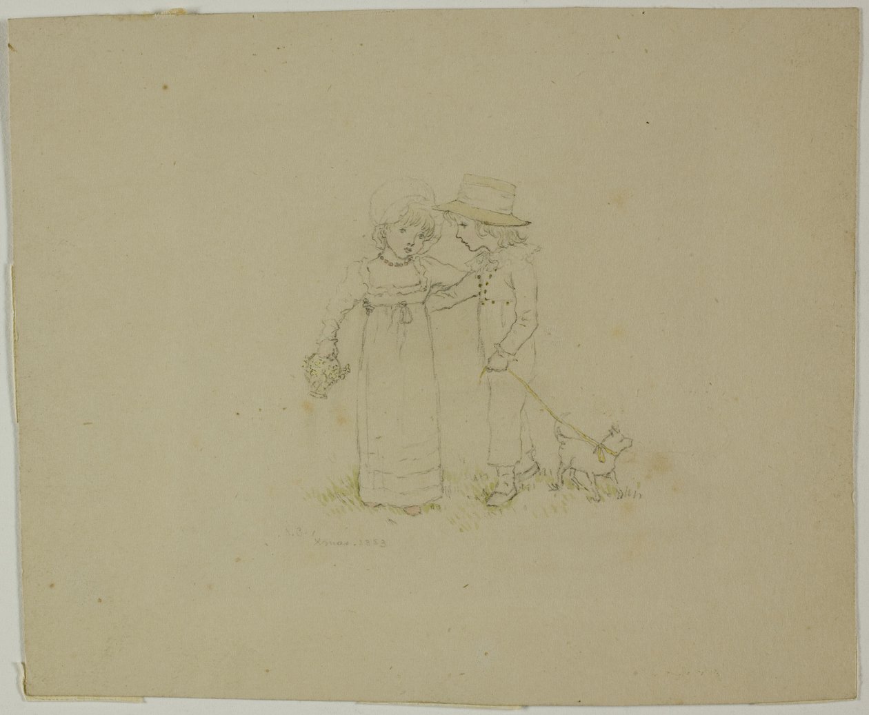 Due Bambini con Cane da Kate Greenaway