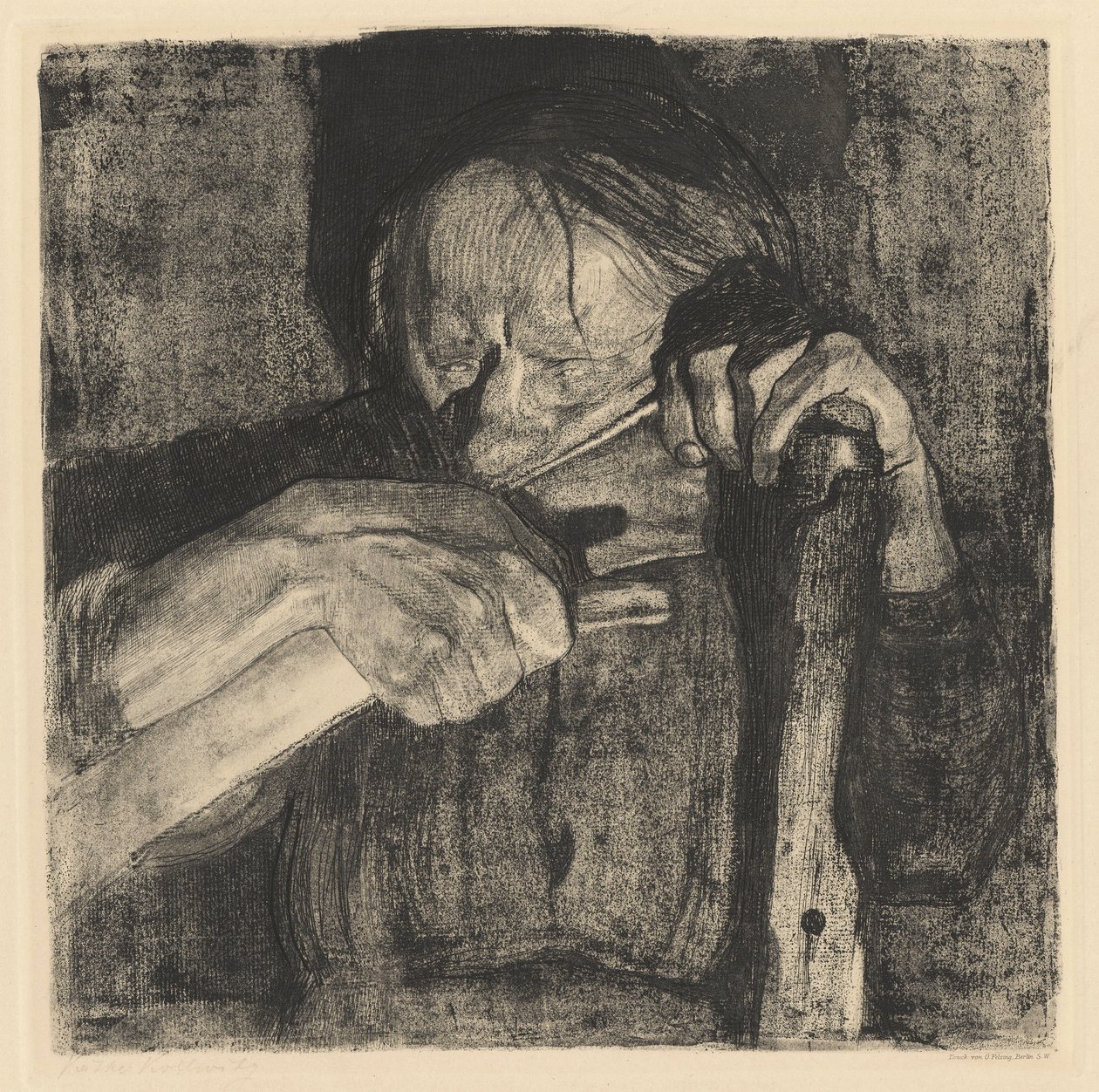Affilare la falce da Käthe Kollwitz