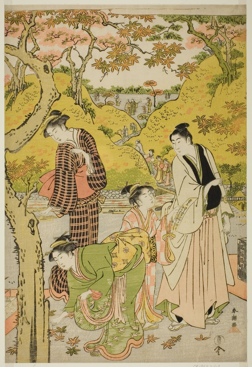 Picnic in Autunno da Katsukawa Shuncho