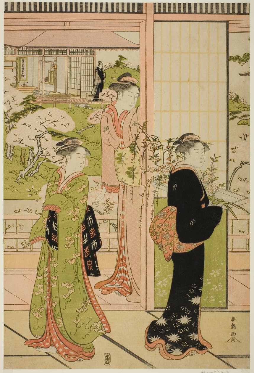 Scena dalla commedia "Imoseyama" da Katsukawa Shuncho