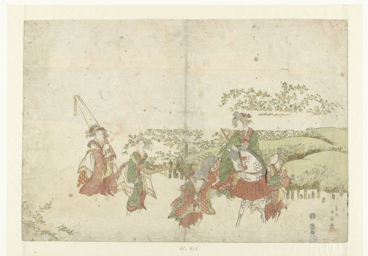 Il fiume Ide Tama da Katsukawa Shunsen