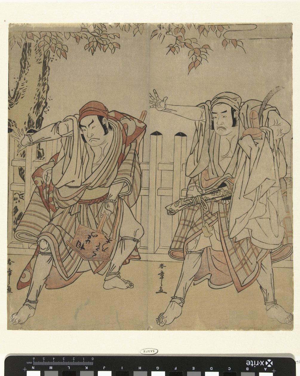 Attori Otani Hiroji III e Otani Tomoemon da Katsukawa Shunsho
