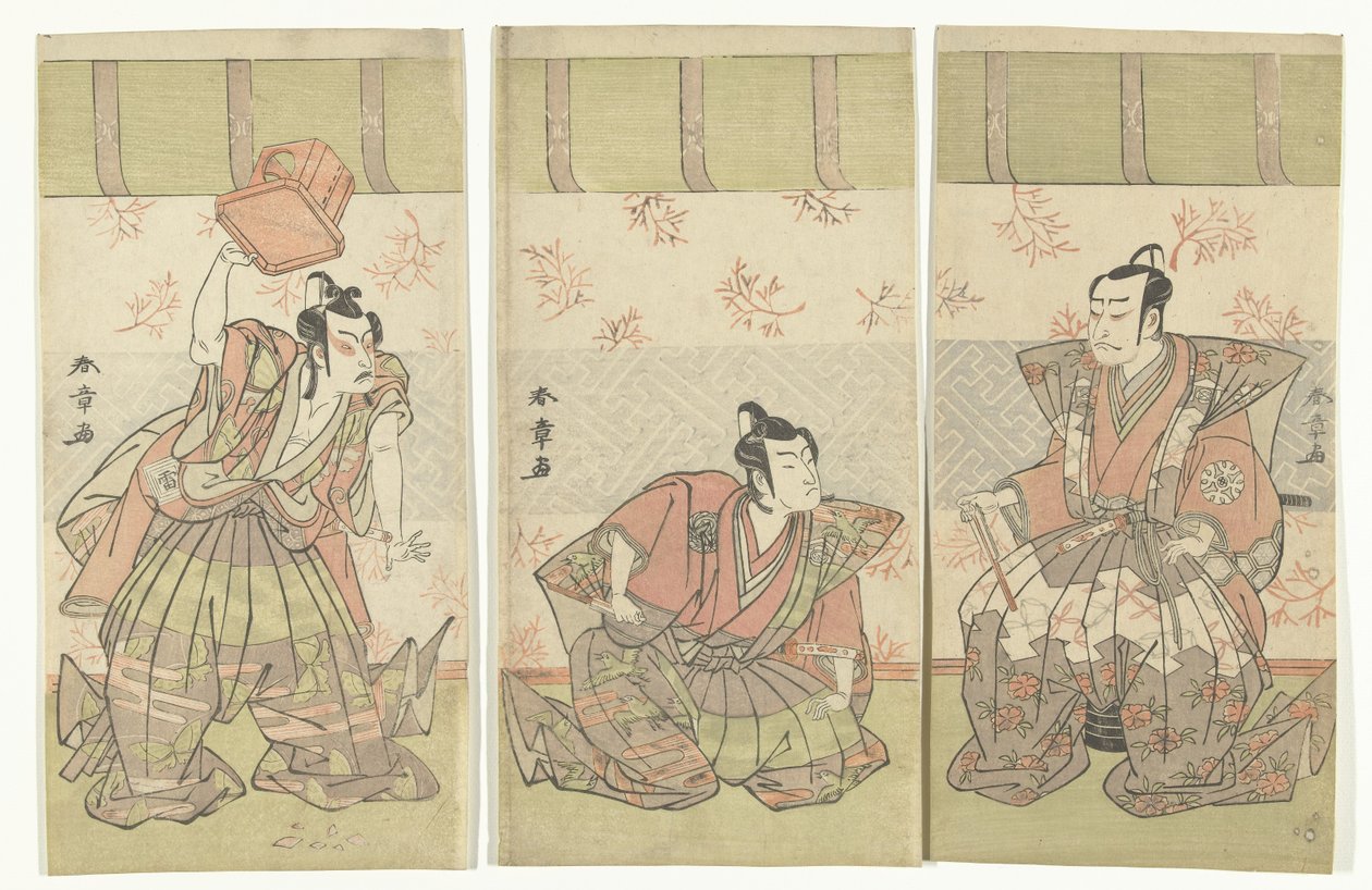 Trittico di attori da Katsukawa Shunsho