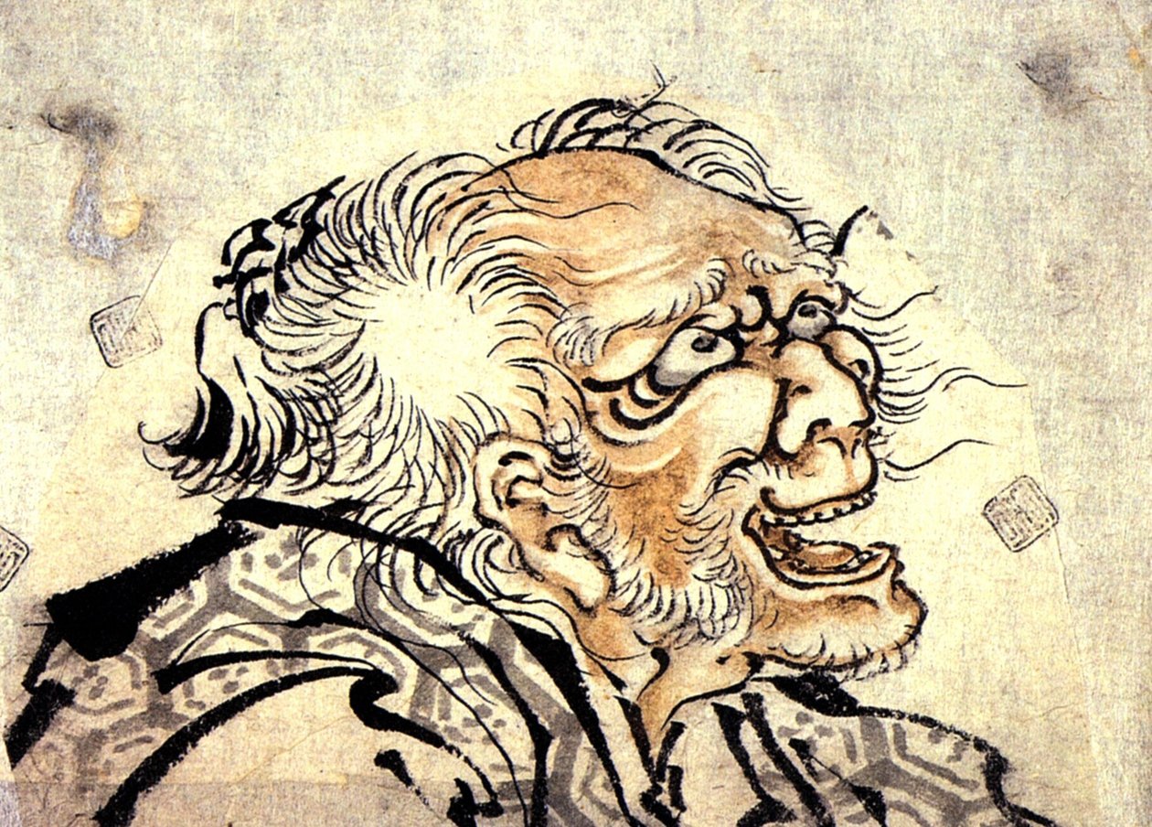 Testa di un vecchio da Katsushika Hokusai