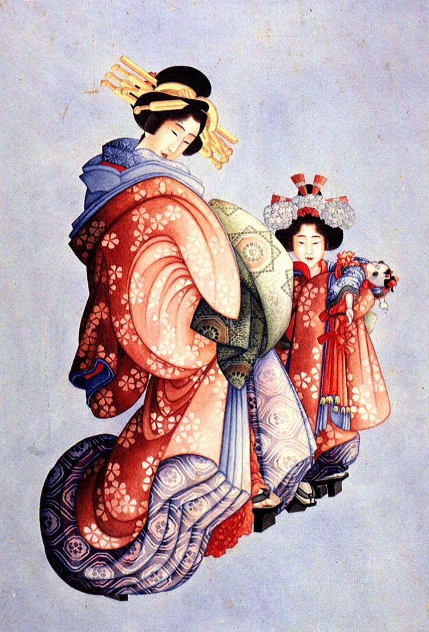 Oiran e Kamuro da Katsushika Hokusai
