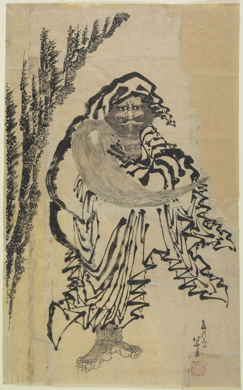 Dharma, metà XVIII-metà XIX secolo da Katsushika Hokusai