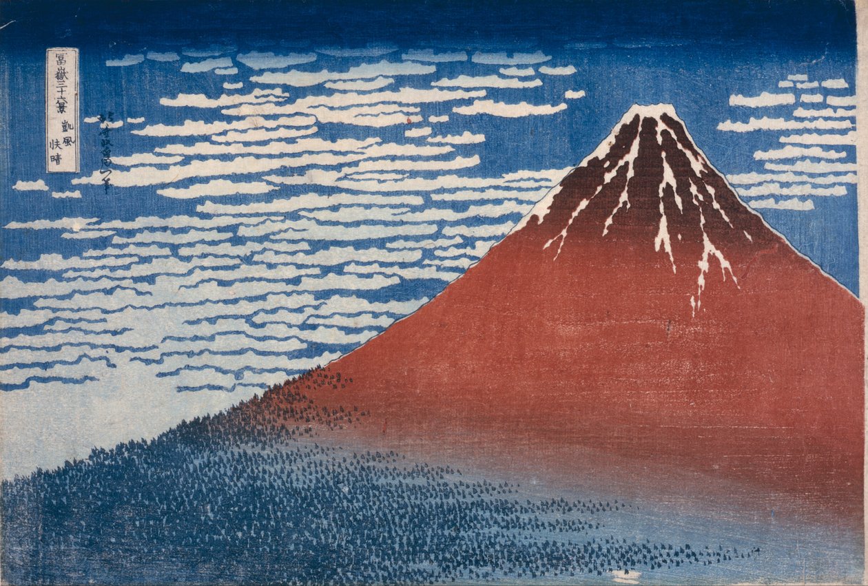 Vento fine, mattina chiara (Gaifū kaisei) da Katsushika Hokusai