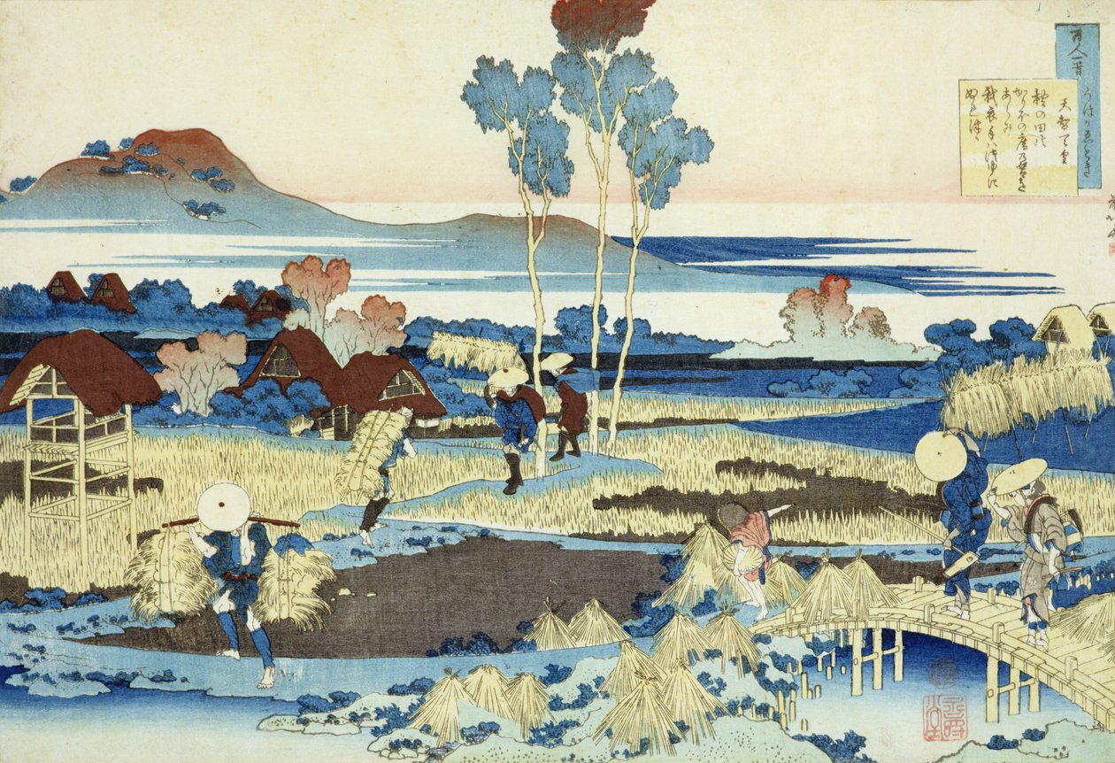 Mietitori al Lavoro da Katsushika Hokusai