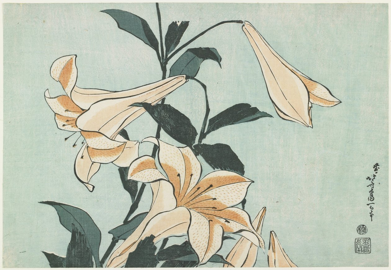 Gigli, c. 1832 da Katsushika Hokusai