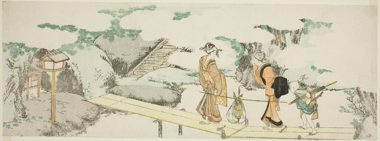 Sul Ponte Pedonale da Katsushika Hokusai