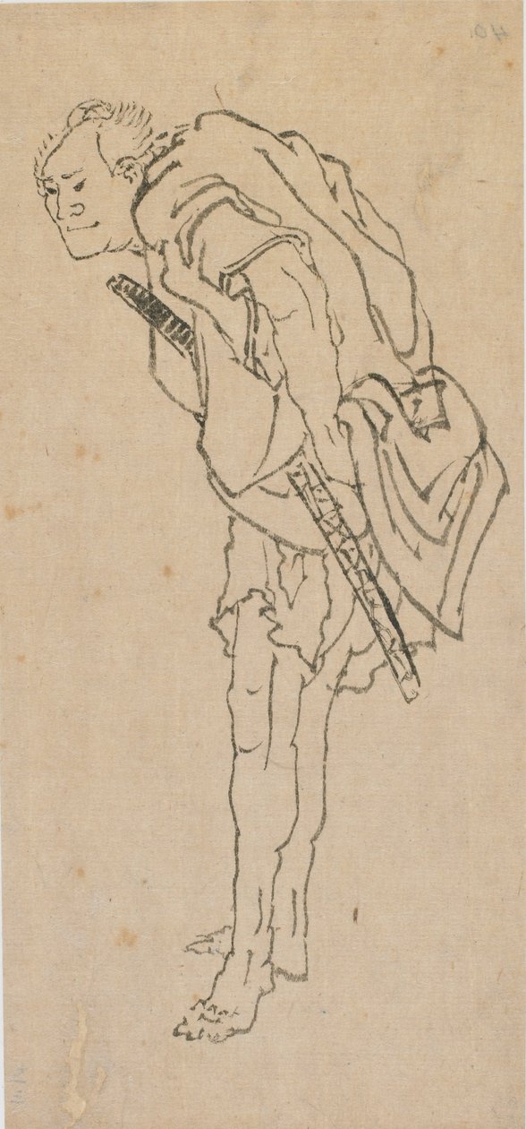 Uomo in piedi, fine XVIII-inizio XIX secolo da Katsushika Hokusai