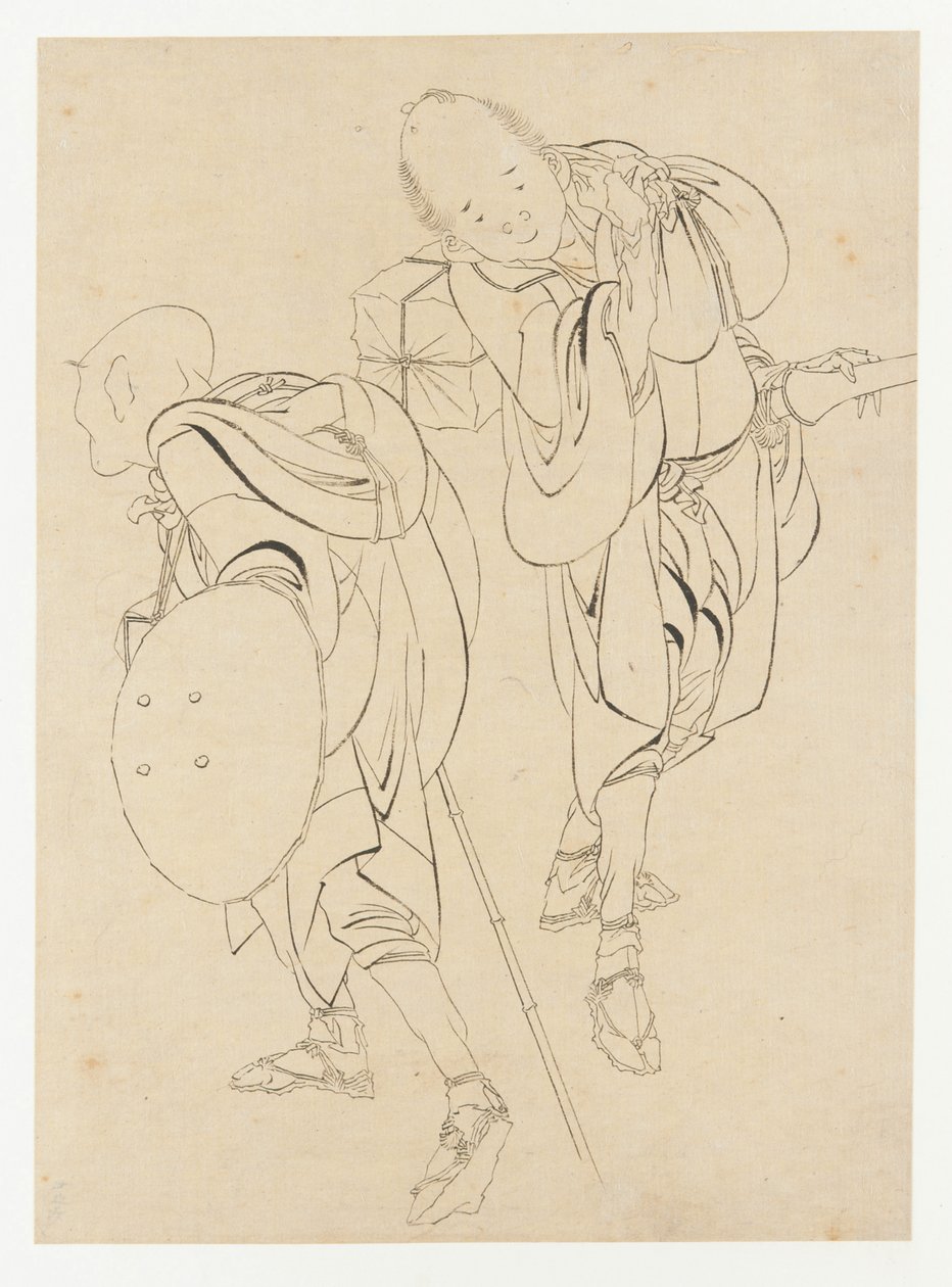 Viaggiatori, fine XVIII - inizio XIX secolo da Katsushika Hokusai
