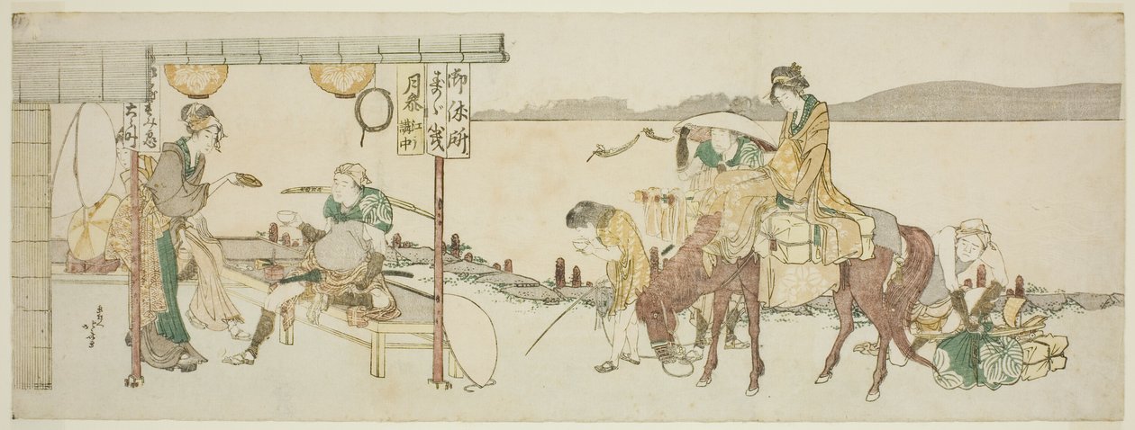 Casa da tè per viaggiatori da Katsushika Hokusai
