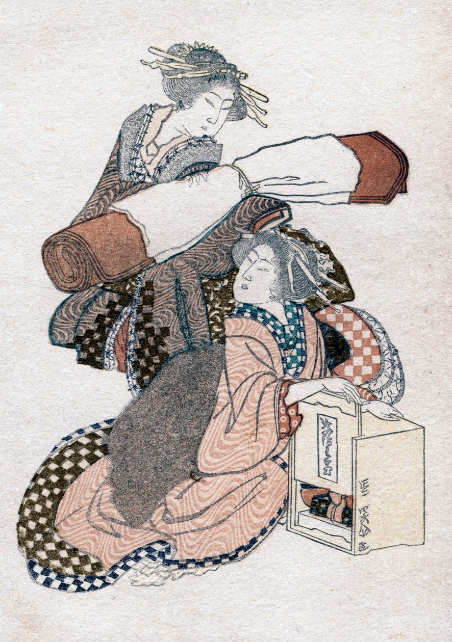 Due donne giapponesi, c1780-1849 da Katsushika Hokusai