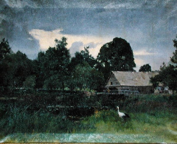 Paesaggio con una cicogna da Kazimierz Alchimowicz