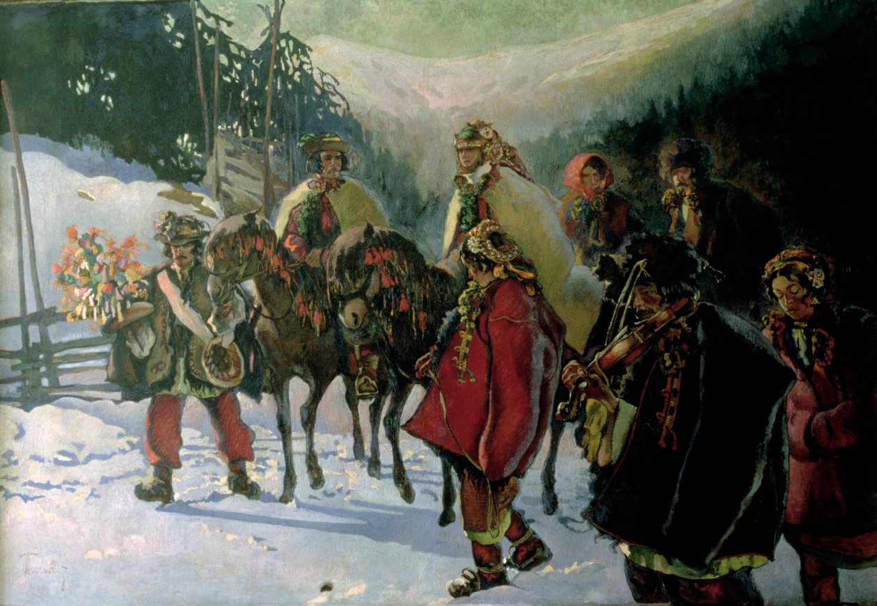 Matrimonio Hucul, 1909 da Kazimierz Sichulski