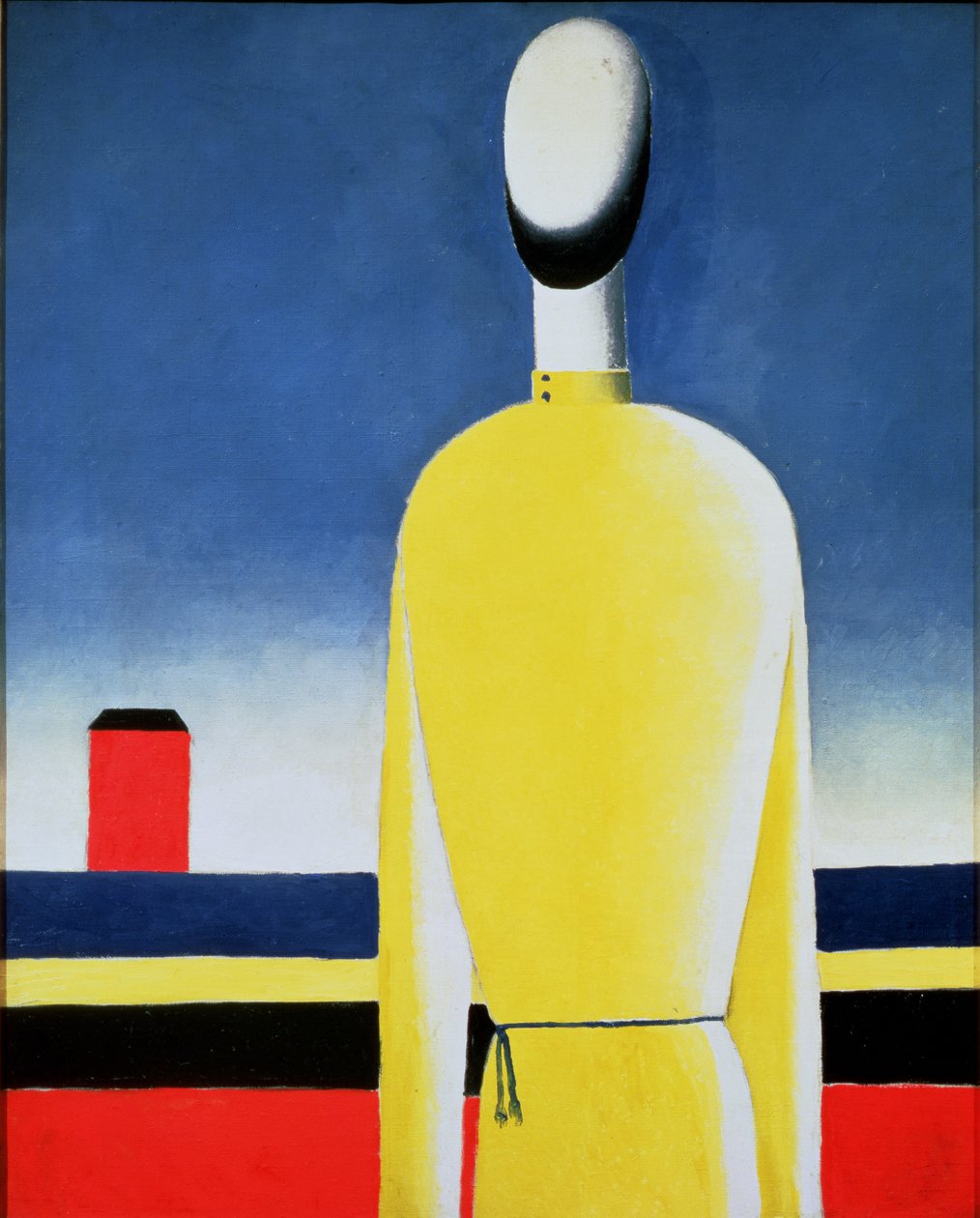 Mezza figura in camicia gialla, 1928-32 da Kazimir Severinovich Malevich