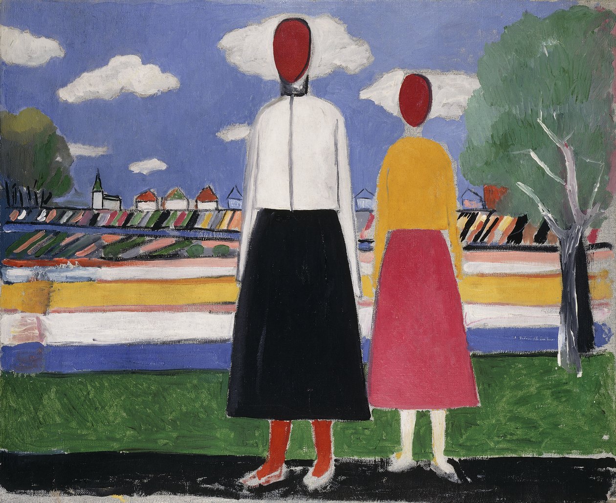 Due Figure in un Paesaggio, c.1931-32 da Kazimir Severinovich Malevich