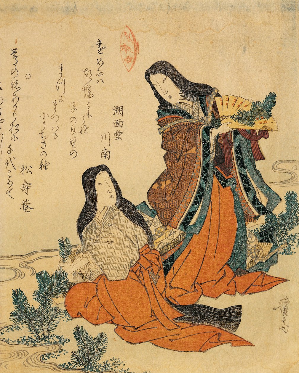 Italia, Genova, Keisai Eisen (1790-1848), xilografia da Keisai Eisen