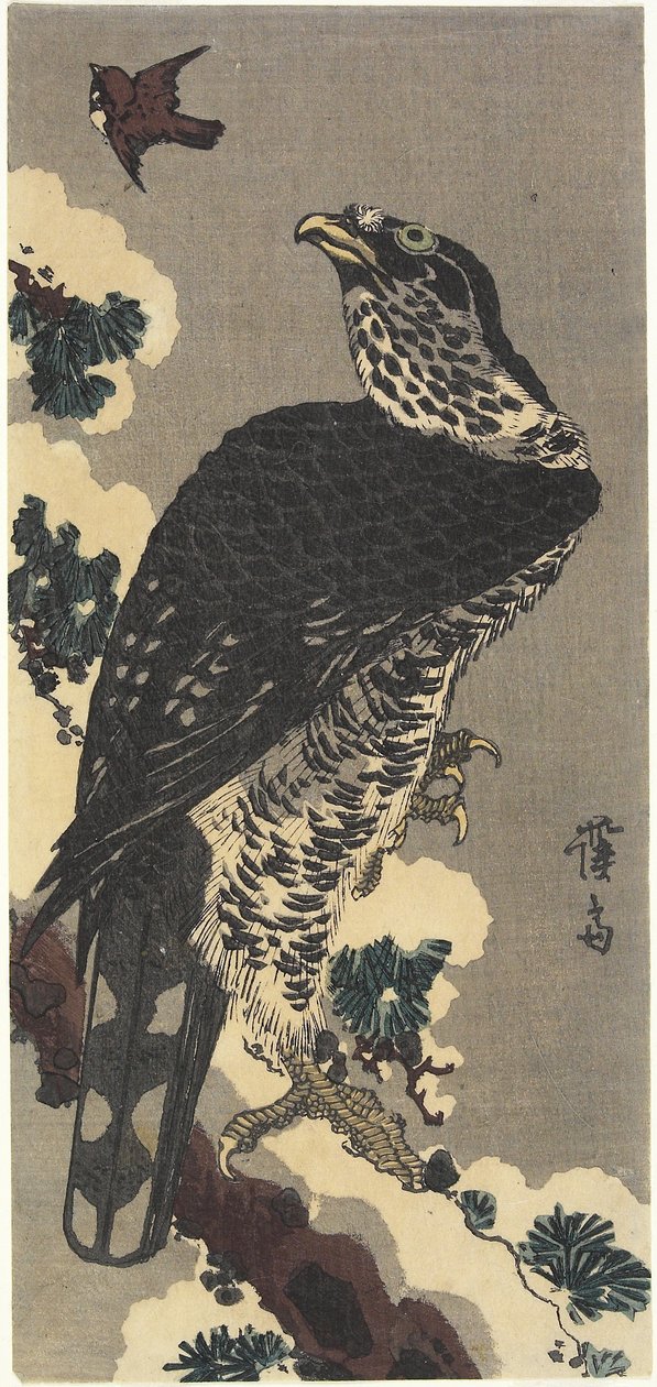 Aquila e passero da Keisai Eisen