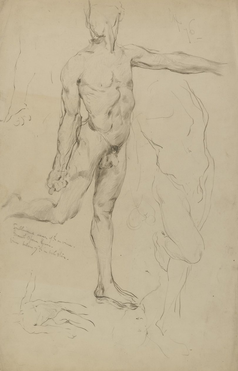 (Senza titolo) (Studi di nudo maschile) da Kenyon Cox